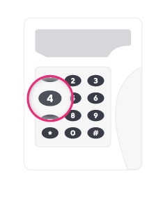 Keypad 4 highlighted