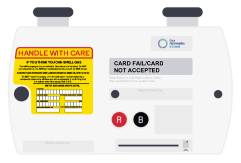 Card Failed or Not Accepted on Gas Display