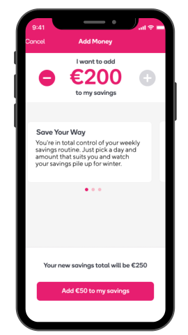Add money to savings