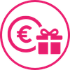 Competitive salary and bonus structure icon
